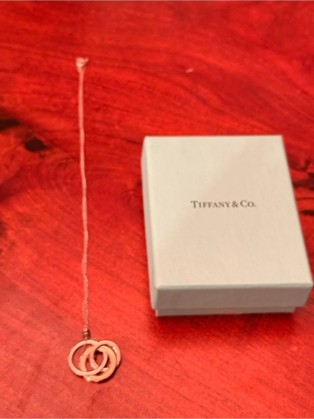 Tiffany & Co. Rose Gold Interlocking Circle Pendant Necklace